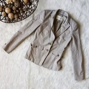 Banana Republic stretch tan 2 button blazer